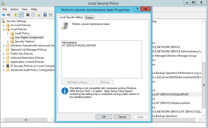 IFI - perms even with GPO applied