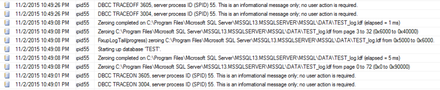 IFI - showing enabled (log only init)