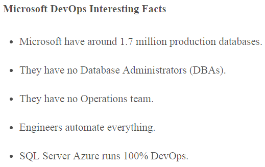 MS devops facts