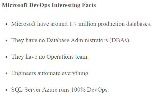 MS devops facts